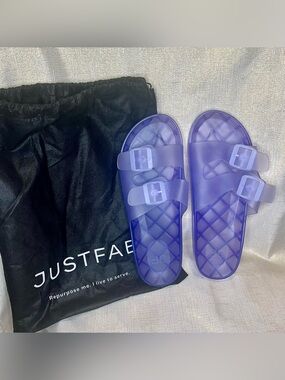 JustFab Purple Jelly Sandals Size 10